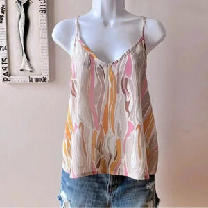 NWT ASTRID Wave Printed Camisole Cami Tank Women’s Top Size M